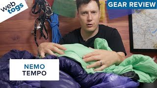 Nemo Equipment Tempo Womens Long Sleeping Bag  Gear Review [upl. by Covell554]