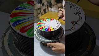 Multi Colour Cake  Chocolate Multi Colour Design shorts youtubeshorts video viralvideo [upl. by Elpmid]