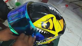 Helmet visor tint film install [upl. by Otrebide251]