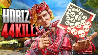 INSANE Horizon 44 KILLS and 9K Damage Apex Legends Gameplay Season 22 [upl. by Renell]