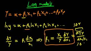 Interpreting regression coefficients in log models part 1 [upl. by Atsahc]