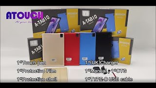 Atouch ATAB 10 6GB 256GB ROM Android 12 Tablet [upl. by Anilehcim]