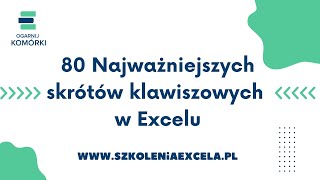 Skróty klawiszowe w Excelu  80 najlepszych skrótów  PREZENT PDF [upl. by Avrit]