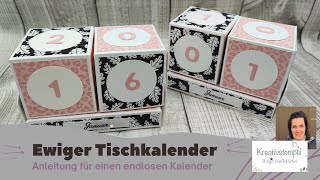 Anleitung Ewiger Tischkalender  Youtube Hop Team Kreativstempel [upl. by Gawain]