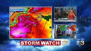 Tornado Coverage  CBS3  July 29 2021 [upl. by Ainecey]