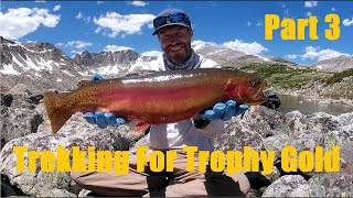 Backpacking  Fly fishing in Wyoming in search of big golden trout  part 3 [upl. by Otilopih]