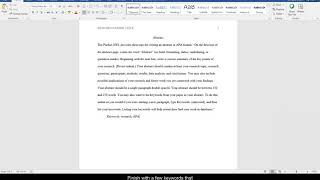 Format a Word document in APA 6th edition [upl. by Ahsirat]