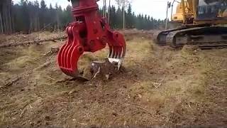 Ramtec tree stump removal leaving roots in soil [upl. by Hyrup664]