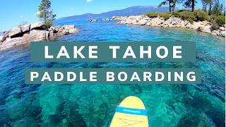 Stand Up Paddle Boarding at Hidden Beach Lake Tahoe July 2020 [upl. by Orvah]