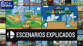 Todos los escenarios explicados  Super Smash Bros Ultimate [upl. by Rasec]