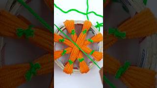 Super Easy Flower Making Idea with Yarn and Cardboard [upl. by Dyrrej]