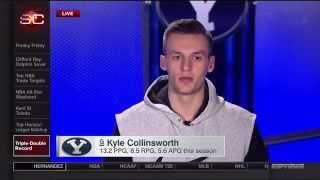 BYU Guard Kyle Collinsworth Interview on Sportscenter 2132015 [upl. by Fullerton]