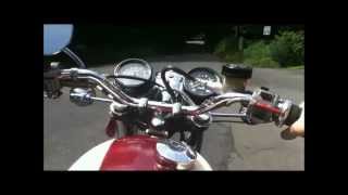 Triumph 750 Bonneville T140  2 mile ride Sweet Sound of a T140 [upl. by Valli]