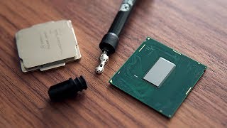 Delidding The 8600K  54GHz OVERCLOCK [upl. by Yellas349]