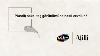 Bir Dokunuşun Yeter  Plastik Saksı Taş Görünümüne Nasıl Çevrilir [upl. by Imhskal]