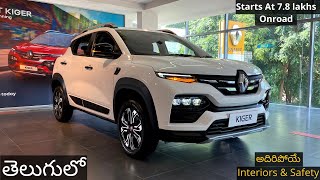 Renault Kiger 2023  Top Model RXZ  Detailed Review with Features and Onroad Price in Telugu [upl. by Neelasor475]