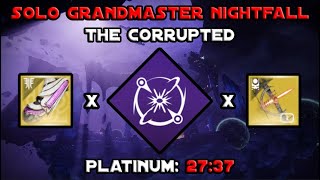 Solo Grandmaster Nightfall  The Corrupted  Void Warlock Destiny 2 [upl. by Crotty]