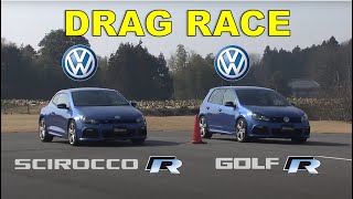 Drag Race 127  Volkswagen Golf R vs Scirocco R [upl. by Callery]