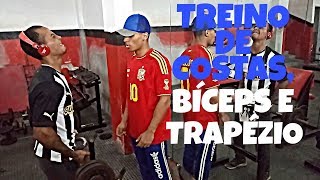 TREINO DE COSTAS BÍCEPS E TRAPÉZIO  PROJETO 60 DIAS [upl. by Anema]