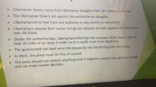 Libertarian theory of press l normative theory l [upl. by Reggy302]