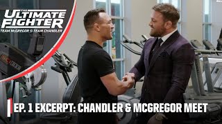 The Ultimate Fighter Excerpt Conor McGregor meets Michael Chandler at the gym  ESPN MMA [upl. by Einnok657]