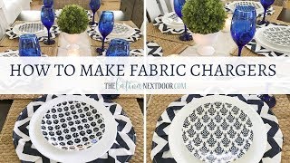 HOW TO MAKE FABRIC CHARGERS  HOW TO SEW PLACEMATS  DIY Placemats [upl. by Pelaga704]