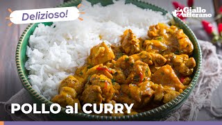 POLLO al CURRY tenero e delizioso con riso basmati come da tradizione 🥘🍗🌶🤤🌿 [upl. by Dallman]