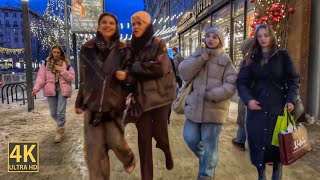 4K❄️Windy Day in Capital OF Siberia 3°С New Year’s Walking Tour Novosibirsk City [upl. by Ignacia]