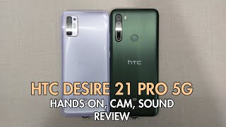 HTC Desire 21 Pro 5G Handson Review [upl. by Ennagrom791]