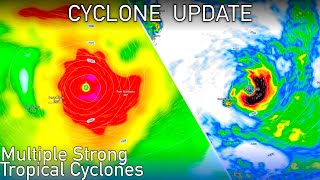 A Dangerous Intense Tropical Cyclone Will hit Mauritius This Week as Strong Cyclones line Australia [upl. by Oirelav]