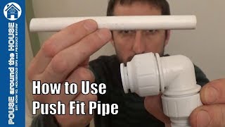 How to use push fit pipe Push fit plastic plumbing tutorial JG Speedfit [upl. by Costello]