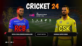 RCB VS CSK LIVE CRICKET 24  C24  WE TECH GURU shortsfeed [upl. by Alak]