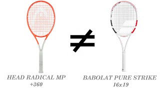 SIMILAR but DIFFERENT HEAD Radical MP vs Babolat Pure Strike 16x19 [upl. by Anim295]