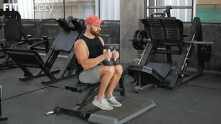 Seated Dumbbell Calf Raises  Legs and glutes Fitness Exercise [upl. by Atworth]