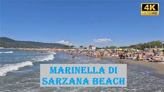 MARINELLA DI SARZANA BEACH  4K  Spiaggia Libera  Marina di Carrara  Italy [upl. by Eleanor]