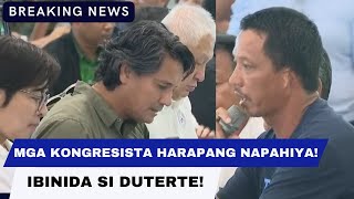 MGA KONGRESISTA NI REAL TALK IBINIDA SI DUTERTE AT HARAPANG SINUPALPAL ANG KONGRESO [upl. by Nileuqcaj]