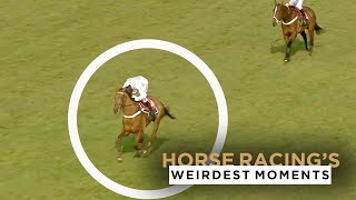 6 OF THE WEIRDEST HORSE RACING MOMENTS [upl. by Zimmermann]