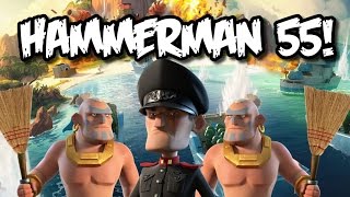 FASTEST WAY To Beat Hammermans HQ 55 on Boom Beach [upl. by Aseyt844]