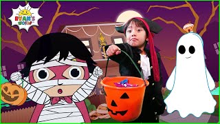 Halloween Trick or Treating at the Haunted House with Ryan  Animation for Kids [upl. by Dirrej424]