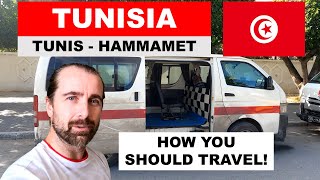 Explore Tunisia like a local  Travel from TUNIS to HAMMAMET plus hotel footage من تونس إلى الحمامات [upl. by Nygem361]