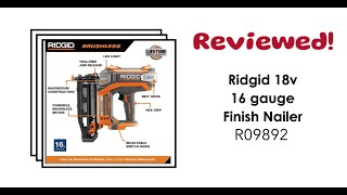 Ridgid 16 Gauge Finish Nailer [upl. by Celik]