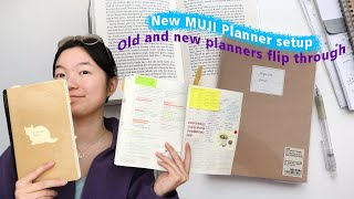 New MUJI Journal setup  old and new planner flip through ☘︎ Shiyan Chen [upl. by Greenman]