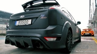 Ford Focus RS500  In action on the track [upl. by Yadrahs248]