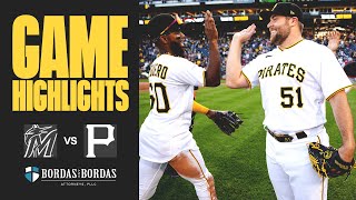 Buccos Finish the 2023 Season Strong in Win  Pirates vs Marlins Highlights 10123 [upl. by Jabe929]