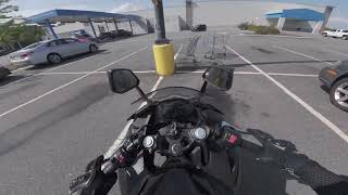 Beginner Rider Rides to Work and Rides back home  Ninja 500 [upl. by Oner175]