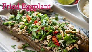 Fried Eggplants With Mince Porkឆាត្រប់សាច់ជ្ឬូកEggplant Recipe [upl. by Noella]