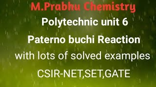 Paterno Buchi reaction with mechanismphotochemistry of carbonyl compoundsexplanation tamil [upl. by Sucram]