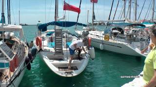 Sailboat mooring in the port of Pythagorion  Samos island GreeceΕλλάδα HD 1080p [upl. by Mill]