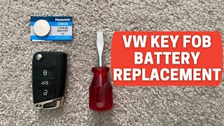 VW Volkswagen Golf MK7 MK75  How to replace Key Fob Battery [upl. by Deevan374]