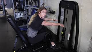 Hip Abductor Machine  Leaning Forward How To [upl. by Tnomed]